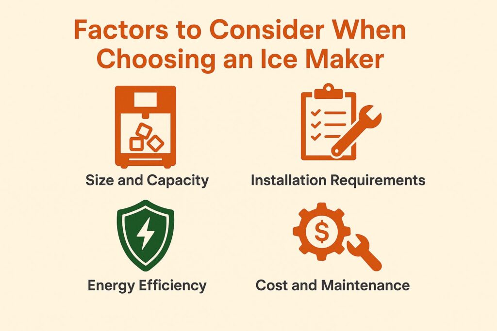 Factors to Consider When Choosing an Ice Maker
